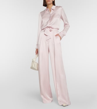 Pantalon ample à taille haute en soie | Gabriela Hearst