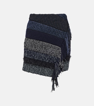 Minifalda en mezcla de algodón a rayas | Acne Studios
