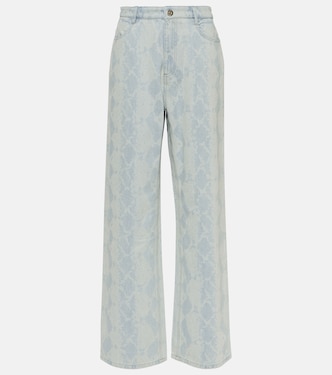Jeans a gamba larga con stampa | Dion Lee