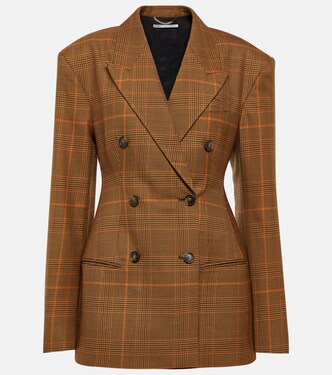 Checked virgin wool blazer | Stella McCartney