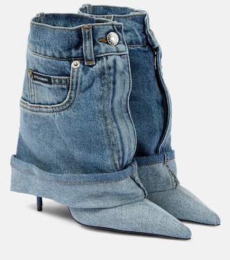Ankle Boots 105 aus Denim | Dolce&Gabbana