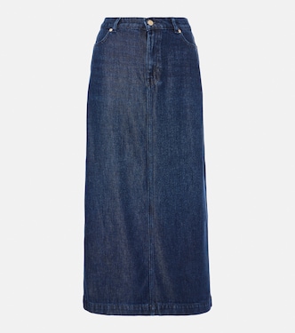 Falda midi Stormy en denim | 7 For All Mankind