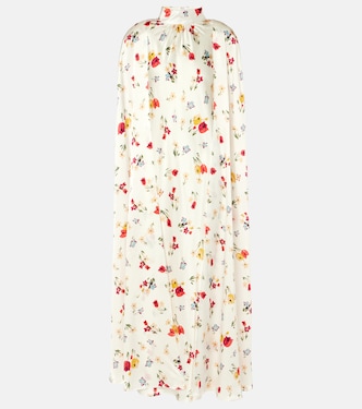 Floral caped silk maxi dress | Rodarte