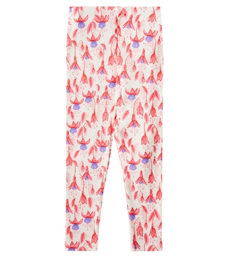 Fuchsia cotton-blend leggings | Mini Rodini