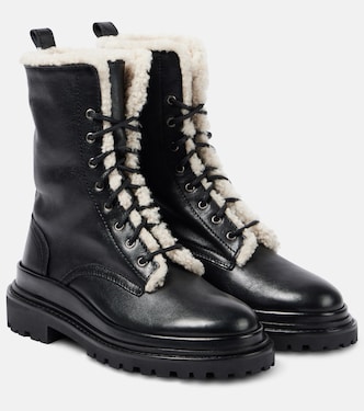 Anfibi Ghiso-GD in pelle con shearling | Isabel Marant