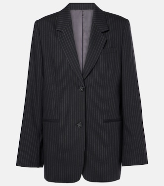 Blazer rayé en laine mélangée | Toteme