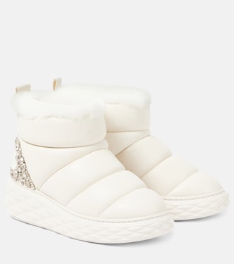 Xan shearling-lined leather snow boots | Jimmy Choo