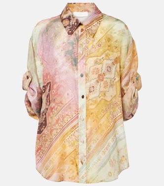 Tallow printed silk shirt | Zimmermann