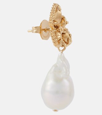 Boucles d'oreilles Bloom Baroque en plaqué or à perles | Zimmermann