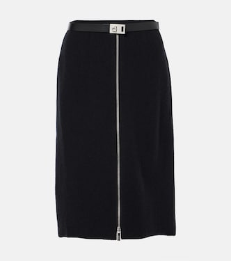 Gonna a tubino con cintura e zip | Ferragamo