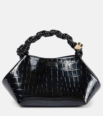 Bou Mini croc-effect tote bag | Ganni