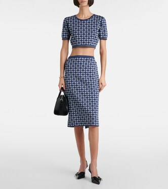 Falda midi con Monogram 72 en jacquard | Givenchy