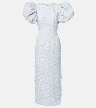 Jacquard puff-sleeve midi dress | Rotate