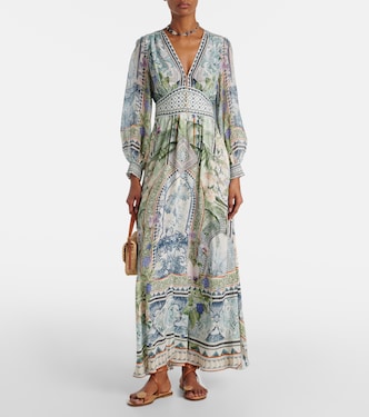Printed silk crêpe maxi dress | Camilla