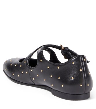 Verzierte Mary-Jane-Ballerinas Medusa aus Leder | Versace Kids