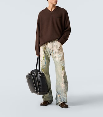 Distressed printed barrel-leg jeans | Acne Studios