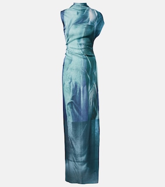 Bedrucktes Maxikleid aus Satin | Jean Paul Gaultier