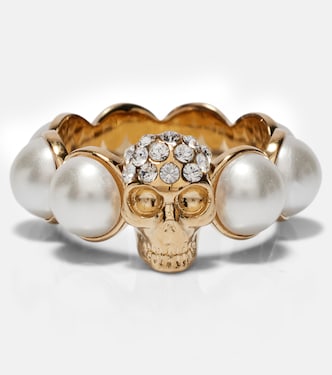 Ring Skull mit Kristallen | McQueen