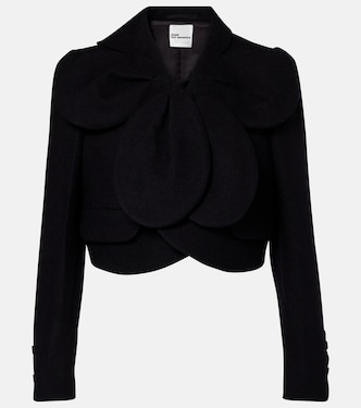Veste raccourcie en laine | Noir Kei Ninomiya