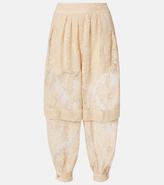 Hypnotic layered lace barrel-leg pants | Zimmermann