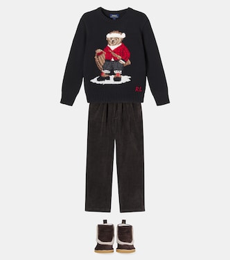 Polo Bear intarsia cotton sweater | Polo Ralph Lauren Kids