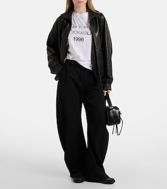 Embellished logo cotton and hemp jersey T-shirt | Acne Studios
