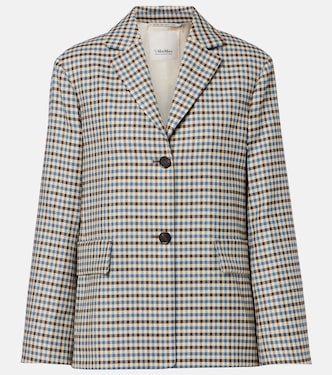 Nadia checked wool and cotton blazer | 'S Max Mara
