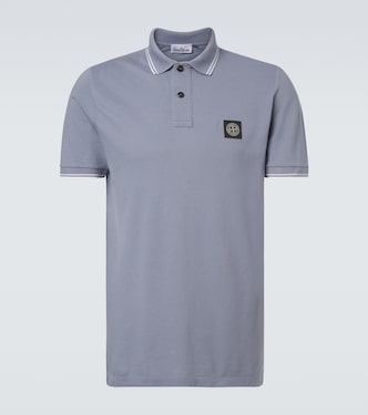 Compass cotton-blend piqué polo shirt | Stone Island