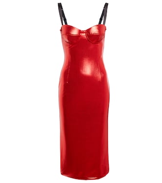Laminated bustier midi dress | Dolce&Gabbana