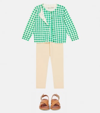 Albane gingham cotton T-shirt | Bonpoint