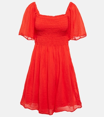 Esme cotton gauze minidress | Velvet