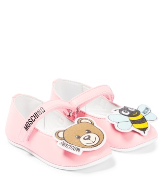 Baby - Ballerine in pelle con logo | Moschino Kids