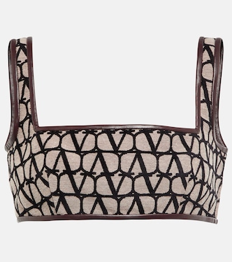 Toile Iconographe crop top | Valentino