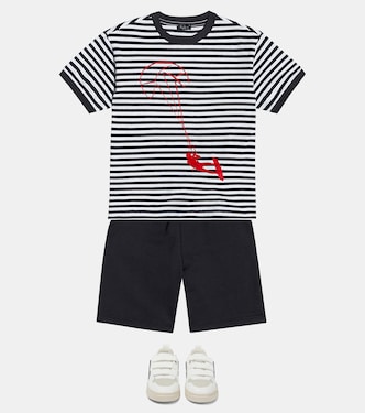 Drawstring cotton track shorts | Il Gufo