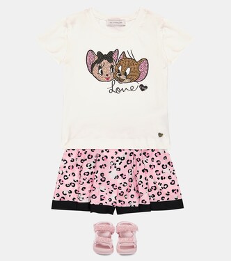 T-shirt in misto cotone con decorazione | Monnalisa