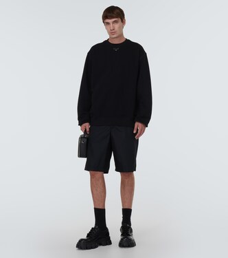 Felpa in cotone con logo | Prada