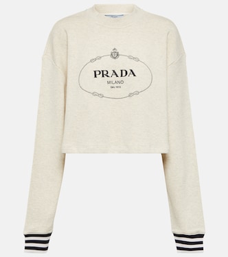 Jersey de algodón con logo | Prada