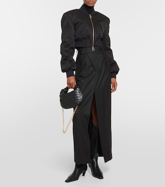 Reggie oversized satin bomber jacket | Khaite