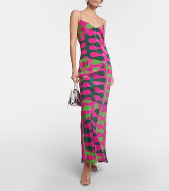 Vestido largo Leocorno de seda | Pucci