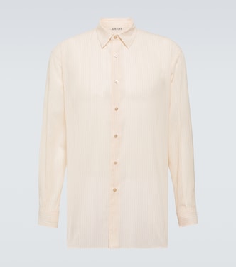Striped cotton organza Oxford shirt | Auralee