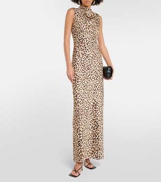 Kura leopard-print silk-blend maxi dress | Veronica Beard