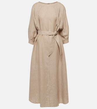 Midikleid aus Leinen | Loro Piana