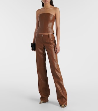 Pantaloni Cida in similpelle a vita bassa | Aya Muse