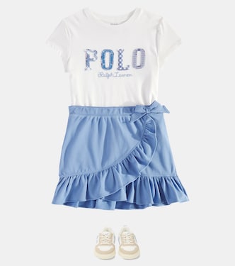T-shirt in jersey di cotone con stampa | Polo Ralph Lauren Kids