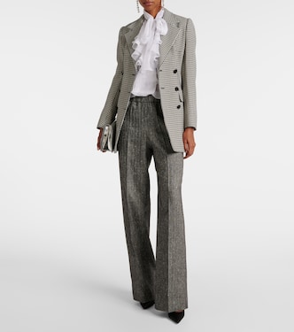 Weite High-Rise-Hose aus einem Wollgemisch | Dolce&Gabbana
