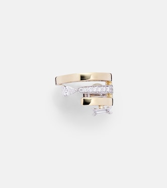 Orecchino singolo Whisper Ear in oro 18kt con diamanti | Yeprem