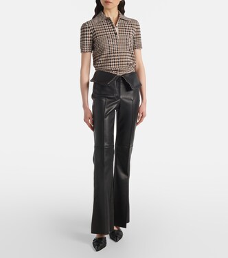 Cropped checked polo sweater | McQueen