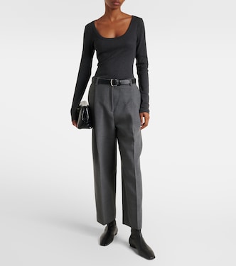 Top in jersey di misto cotone a coste | Toteme