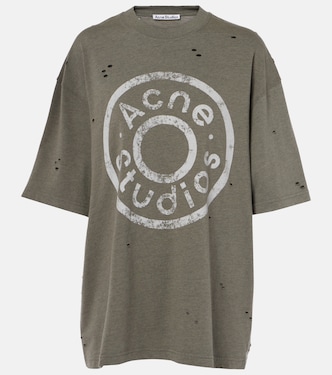T-shirt en coton mélangé à logo | Acne Studios