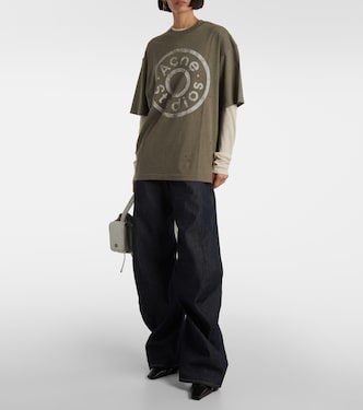T-shirt in misto cotone con logo | Acne Studios